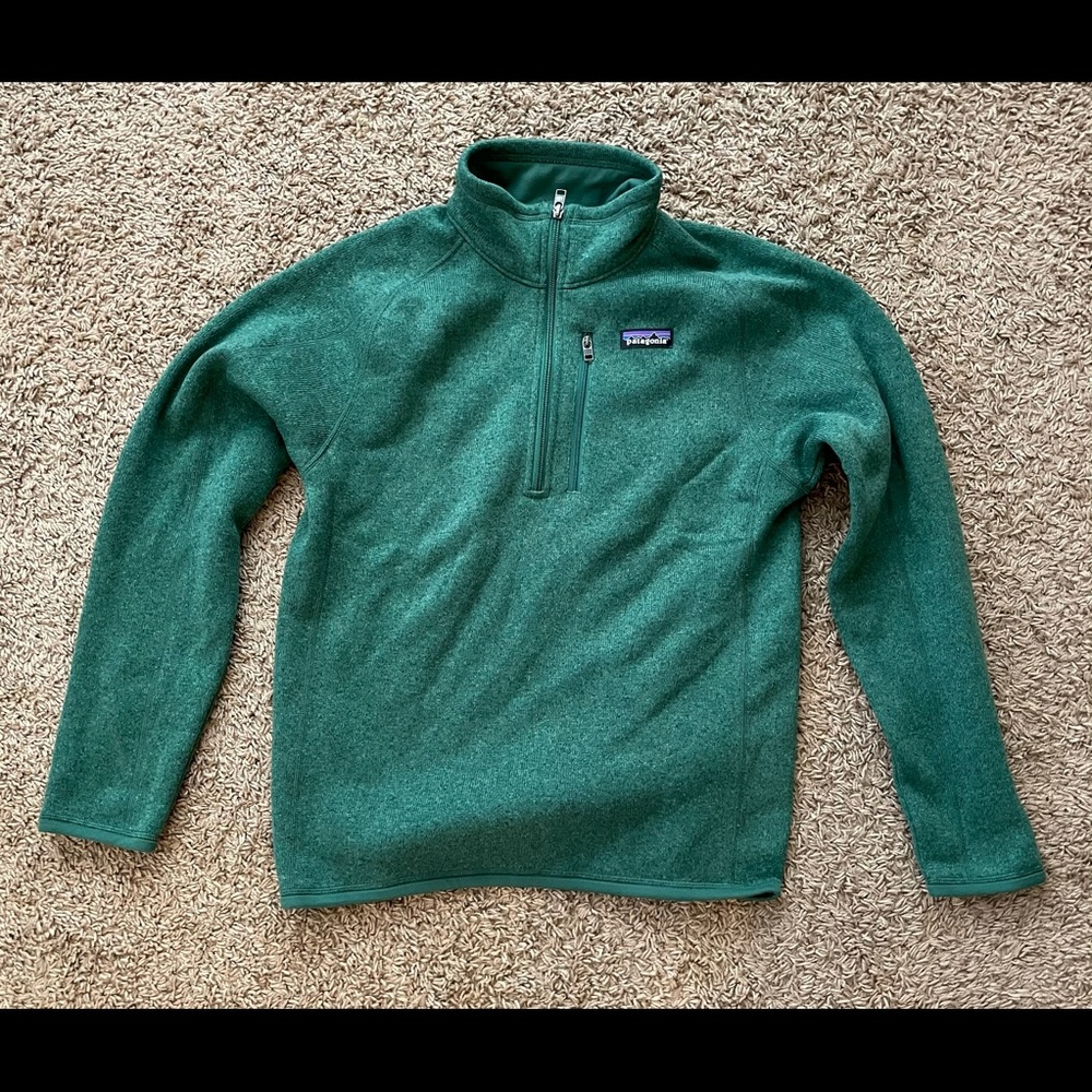 Patagonia Green Quarter-Zip Sweater NEVER Worn
